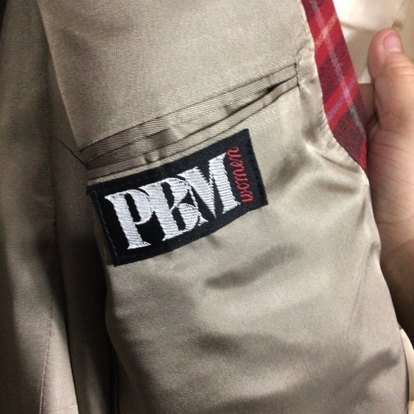 Vintage Double Breasted Red Plaid Wool Blazer - Picture 6 of 8